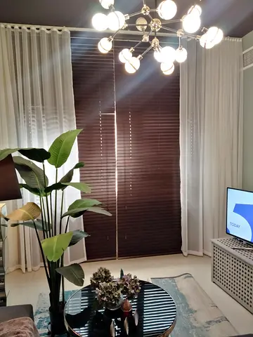 Curtains with Wooden Blinds per meter