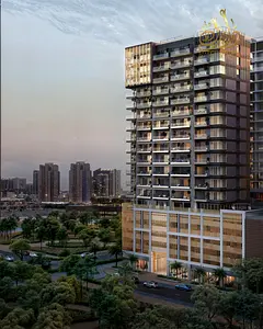 1BR_Furnished_City&amp;Pool View_open plan living area