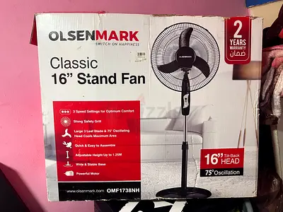 Olsenmark 16” standing fan black