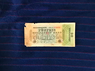 RARE VINTAGE 1923 GERMANY 50 Milliarden Mark Reichsbanknote