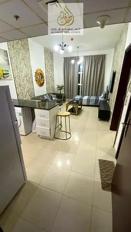 Furnished one-bedroom apartment in City Towers, all bills included. Two bathrooms, master bedroom with balcony.