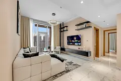 Stylish 1BR in Amna Tower | Al Habtoor City | Canal View