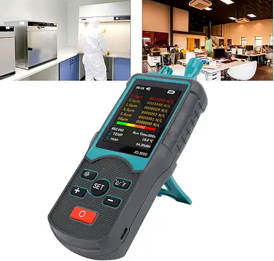 Particle Counter Handheld Air Quality Monitor Dust Detector for Cleanroom Indoor Outdoor
