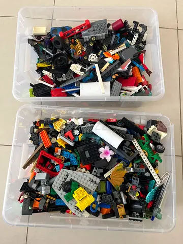 Mixed Lot of Lego/Building Bricks - Two Large Tubs, Assorted Pieces