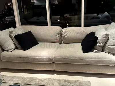 Light grey 2-seater sofa — comfortable, good condition