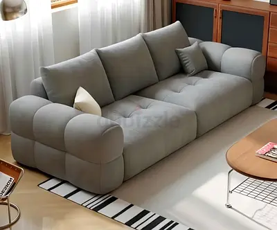 Brand new Modern Plush 3-Seater Grey Sofa customization options in sizes colours design available