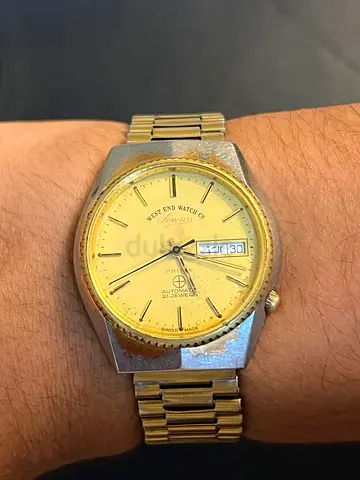 vintage West End Watch Co. Sowar Prima Automatic, a Swiss-made timepiece often featuring a 21-jewel