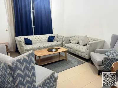 شقة فاخره غرفتين وصالة مفروشه بالكامل مع بلكونه باطلاله.عجمان الستي تاور.الايجار الشهري يشمل الفواتير والإنترنت