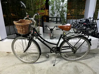 Classic Japanese City Bike with Front Basket