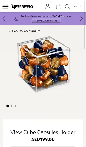 Nespresso cube capsules holder