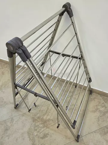 Foldable Stainless Steel Drying Rack — Compact A-frame Clothes Airer