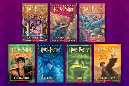 Harry Potter 1-7 Paperback Box Set (UK Childrens Edition) - Complete Series by J.K. Rowling