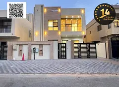 For Rent : Villa in Al Yasmeen _ Ajman ( 2 floors + roof ) Prime location behind services _ mins fro
