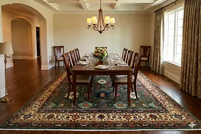 Afghan wool green Handmade Traditional carpet Wool Rug - Green Field Pattern veg dye colors