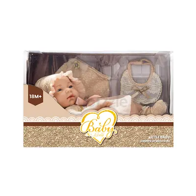 Baby doll with outfit and accessories (18M+) - like new