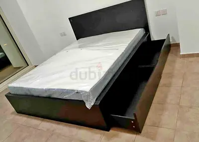 IKEA malam bed with mattress queen size bed