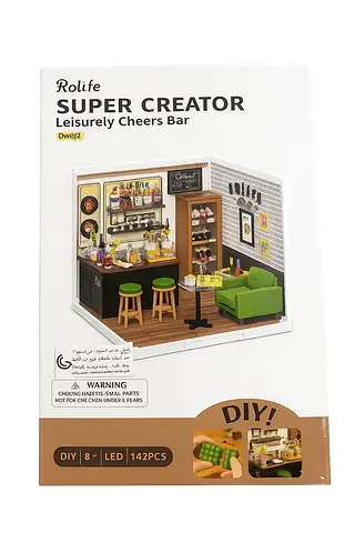 Rolife Super Creator DIY Miniature Coffee Bar (142pcs) - New