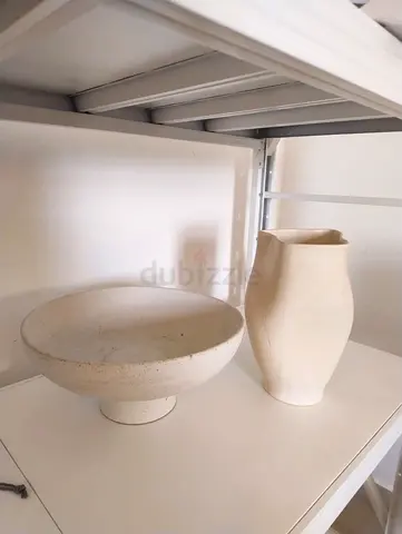 Minimal Ceramic Decorative Bowl  Vase Set