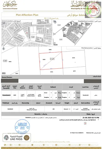 Two plots of land for sale in Al-Haliyo 1 area (citizens' zone) - with different and distinctive sizes - including registration and ownership fees - open to all nationalities