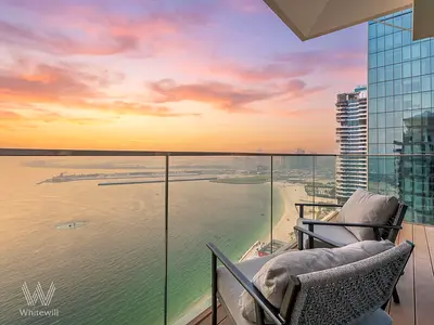 Palm & Sea Views | Upgraded Interior | High Floor