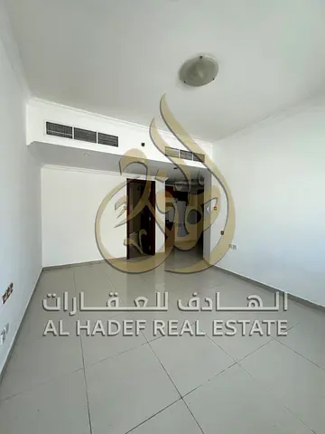 Studio in Al Taawun behind Oriana Hospital, excellent space and modern finishing, prime location near services, 4 or 6 cheques.