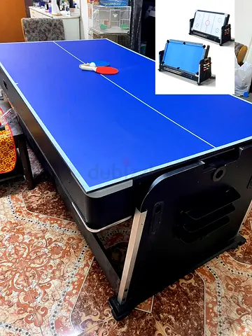 Full-Size Table Tennis / Ping Pong Table with Paddles and Ball air hockey