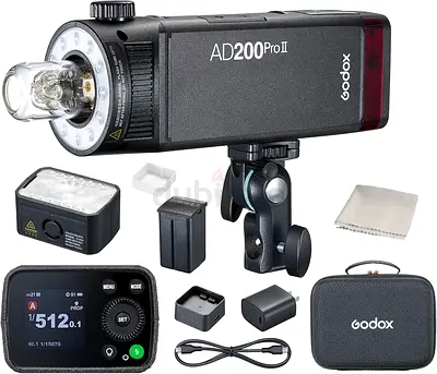 GODOX AD200 Pro II AD200Pro II 200Ws 2.4G Flash Strobe, Speedlight 1/8000s HSS, 500 Full Power Flash