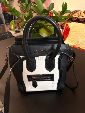 Céline Luggage Nano (Bicolor Black  Cream)