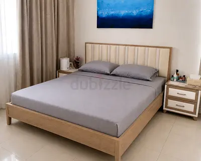 King bed Pan Home beige colour