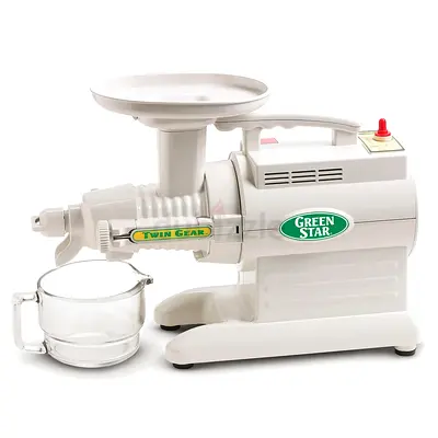 Tribest Greenstar GS-1000 Slow RPM, Twin Gear Cold Press Juicer/Juice Extractor-White
