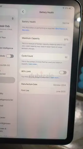Apple iPad  mini 7(Like New) - 97% Battery Capacity, Purchased Oct 2024
