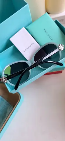 Tiffany  Co. Womens Sunglasses with Original Box — Light Blue Frame