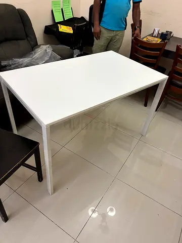 Simple White Rectangular Dining/Work Table - Good Condition
