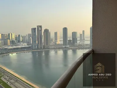 Luxurious two-bedroom apartment with a living room for rent in Al Khan, near Al Tarboush Al Souri.