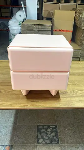 Compact Pink Nightstand with Two Drawers — Like New