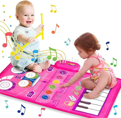 3122 - 1 Year Old Girl Gifts, Piano Mat Baby Toys for 1 Year Old Girl, 2 in 1 Toddler Music Mat with