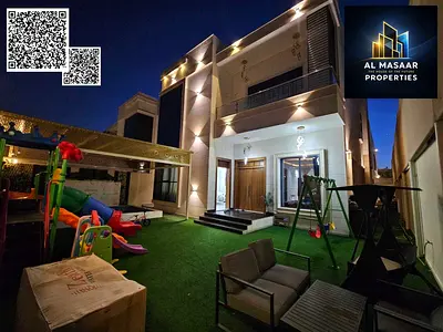 Modern villa with 5 master bedrooms and a swimming pool. Land area 4100 sq ft. Price includes electricity, water, and air conditioning.