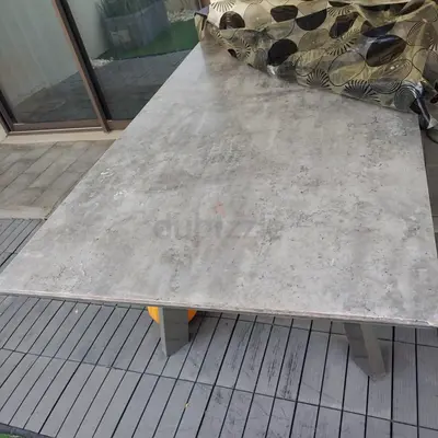 Indoor rectangular dining table