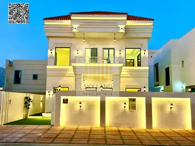 Villa for sale, freehold, for all nationalities, near Sheikh Mohammed Bin Zayed Road, including registration and ownership fees.