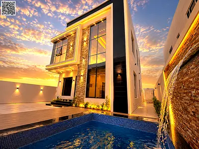 Villa for sale in Al Yasmin area with a swimming pool, excellent finishing, close to all services,
