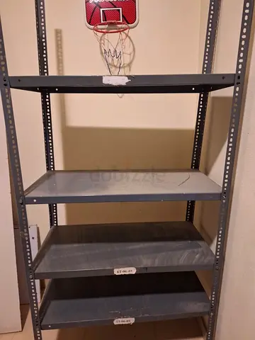 Used Heavy-Duty Metal Storage Shelving Rack - 5 Tiers