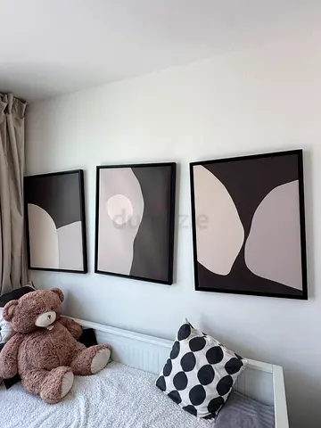 Set of 3 Minimalist Framed Wall Art Prints - Neutral Tones 85*65