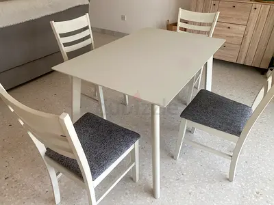 White dining table