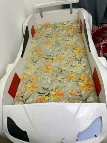 White Sports Car Kids Bed without Mattress