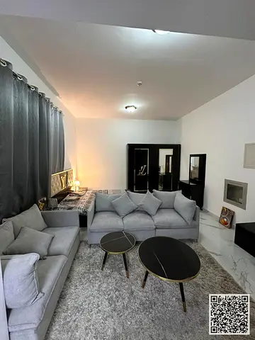First occupant, the most luxurious and elegant fully furnished studio for monthly rent in Al Jurf 2, next to Ajman Court