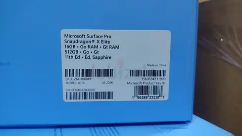 Microsoft Surface Pro (Snapdragon X ELITE 16GB RAM, 512GB, Sapphire - Brand NEW ZIA-00049
