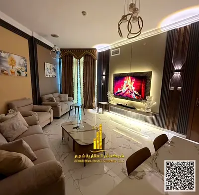 ✨ Luxury apartment for monthly rent, one bedroom and a hall with an open view, fully furnished with elegant furniture and a fully equipped kitchen