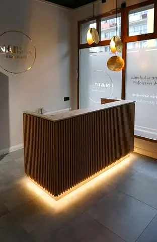 Modern Slat Reception Desk