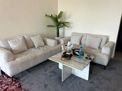 Sofa set with center table