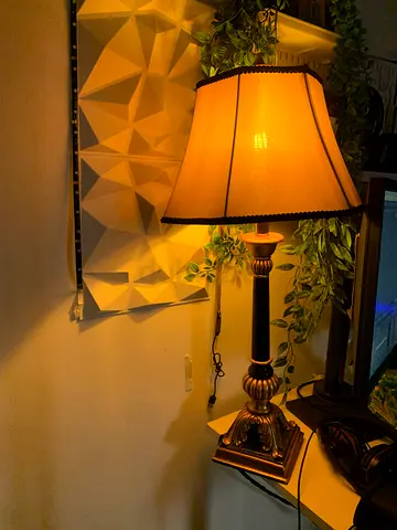 Classic Brass Table Lamp with Fabric Shade